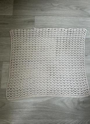 Серветка вʼязана гачком кроше бежева