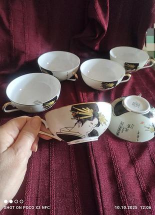 Костяной китайский фарфор из 6 чашек набор из чашек чайных кофейных