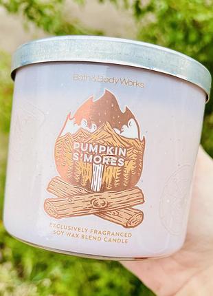 Свічка на 3 гноти pumpkin s’mores від bath&body works