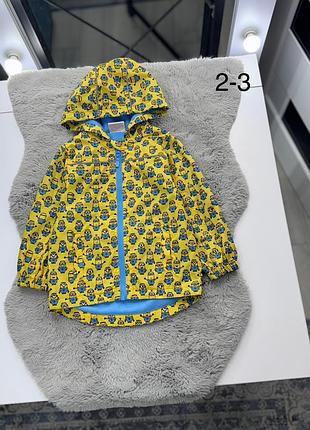 Куртка курточка віьровка міньйони для хлопчика 2-3 роки