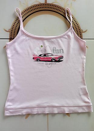 Топ коттоновый на бретелях, майка женская mexx