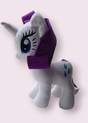 Плюшевая пони единорог рарити от my little pony (hasbro), 28 см