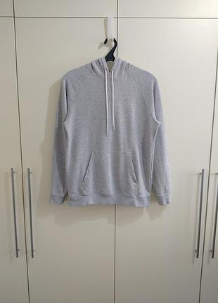 Худи h&amp;m хлопок серый цвет stradivarius zara uniqlo