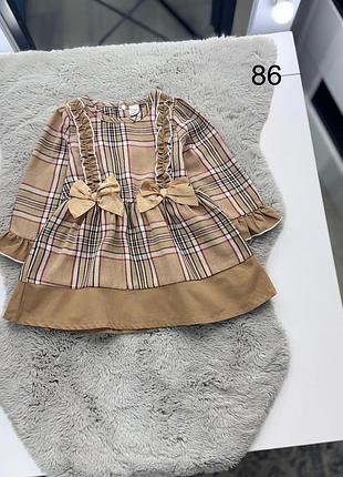 Сукня плаття на довгий рукав святкова нарядна для дівчинки 12-18 місяці 86 см