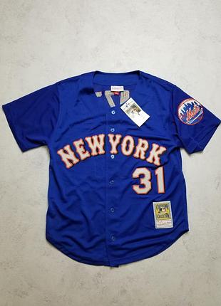 Бейсбольная футболка mitchell &amp; ness authentic mike piazza new york mets 1999 49 jersey