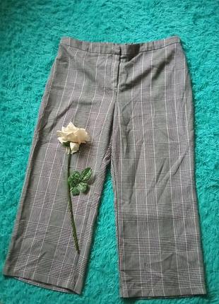 Теплые брюки в клетку