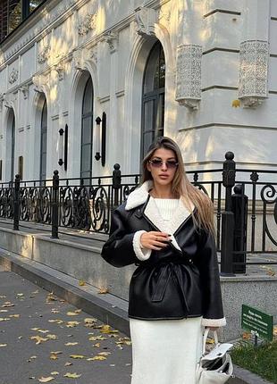 Зимняя дубленка в стиле retro 😍 5