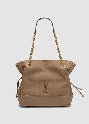 Saint laurent jamie shopping in suede golden leaf