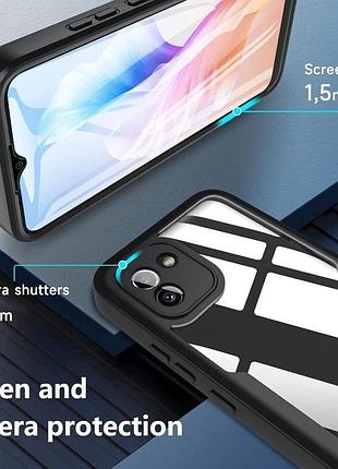 Чохол протиударний для samsung galaxy a03 360° захист екрана на весь корпус чорний