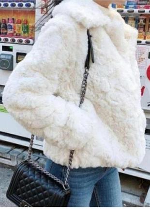 Пушистая меховая куртка h&amp;m куртка из искусственного меха с воротником