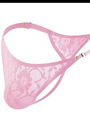 Мужские ажурные стринги с регулировкой по талии и с замочками