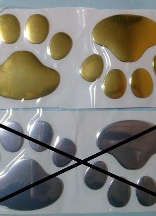 Наклейка на авто выпуклая наклейка на авто лапки. тюнинг авто