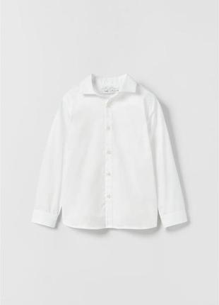 Біла сорочка для хлопця zara 9 років котон