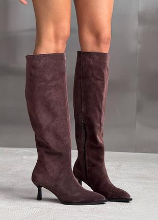 Демисезонные сапоги
цвет: коричневый | шоколад (марроне), натуральная замша