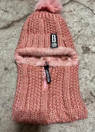 Шапочка-балаклава, хомут на дівчинку