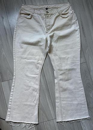 Джинси молочні bootcut буткут батал розкльошені