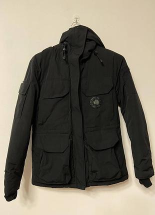 Куртка женская зимняя черная white, размер s.