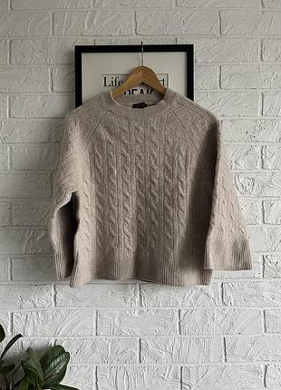 Светр коси бежевий massimo пуловер вкорочений вовна кашемір 🔥 dutti,s,36-38
