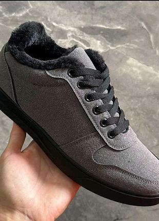 Мужские зимние кроссовки, 41-44рр, замша