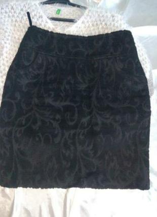 Тепла жакардова спідниця,спідниця олівець.