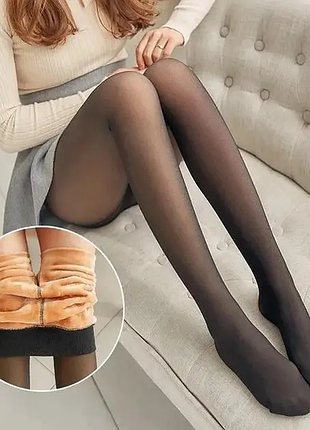 Женские теплые колготки на меху (100 den)