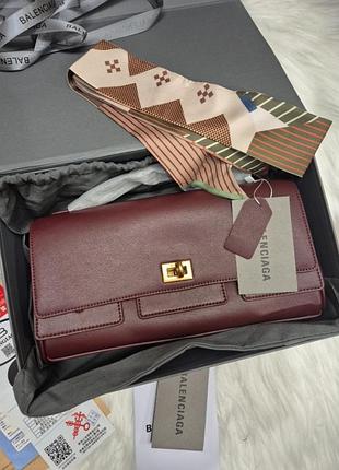 Сумка шкіра бордо 28×15