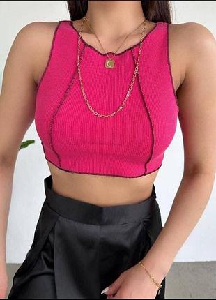 Жіночий топ; колір: зелений, малина, чорний, беж, білий; 42-44, 46-48 ;