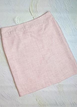 Нежно-розовая короткая юбка с разрезом спереди calypso, размер 42 - 44