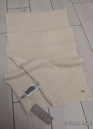 Новый вязаный теплый шарф 23% шерсть, 12%мохер от g-star raw