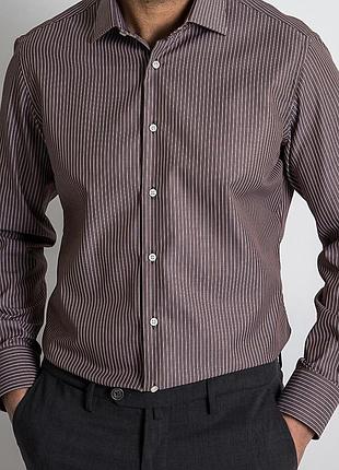 Сорочка hugo boss сірого кольору класична повсякденна/розмір 39