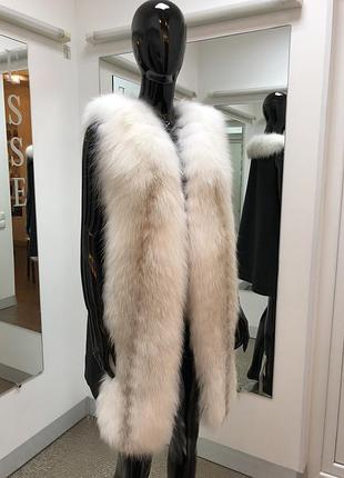 Жилет з лисиці з кашеміром