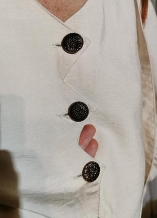 Блуза рукав фонарик асимметричная винтажная винтаж жакет пиджак летний ретро из вискозы4 фото