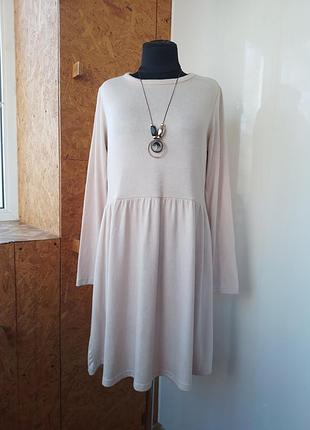 Вискозное трикотажное платье миди