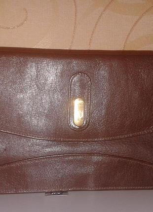 Сумка клатч кожаная автоледи