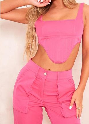 Корсет топ структурований карго асиметричний