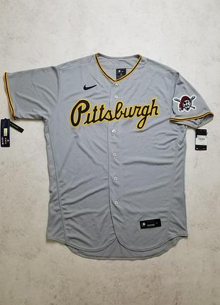 Бейсбольна футболка authentic nike pittsburgh pirates elite flex base road gray mlb jersey rrp 275$