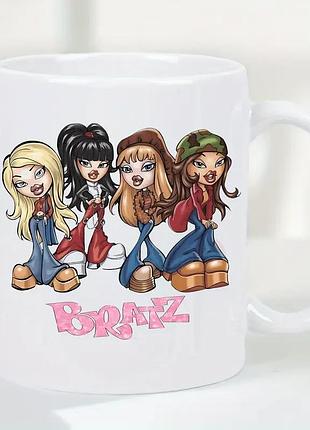 Кружка bratz стильна з принтом ляльок — оригінальний подарунок для дівчат та фанатів y2k