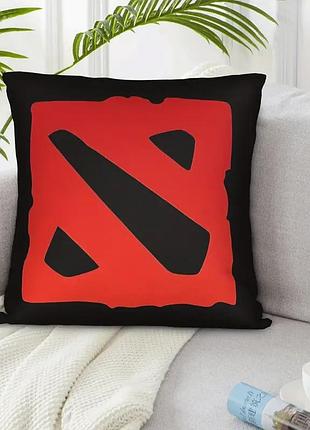 Декоративна подушка з логотипом dota 2 — стильний аксесуар для геймерської кімнати та подарунок фанатам