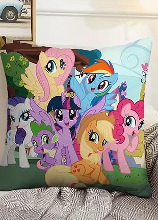 Декоративна подушка my little pony – герої мультсеріалу дружба це диво (friendship is magic), 40×40 см