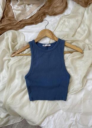 Топ майка zara синя