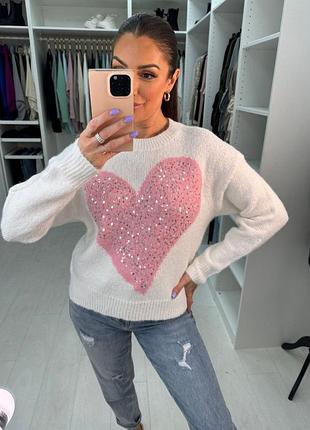 Свитер серденько фабричный китай