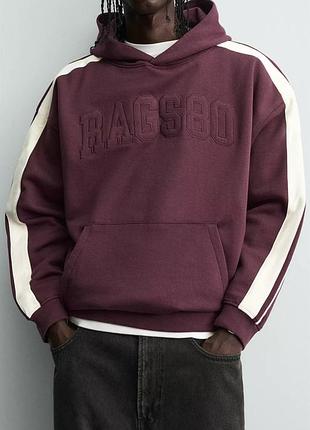 Худі чоловіче бордове zara new