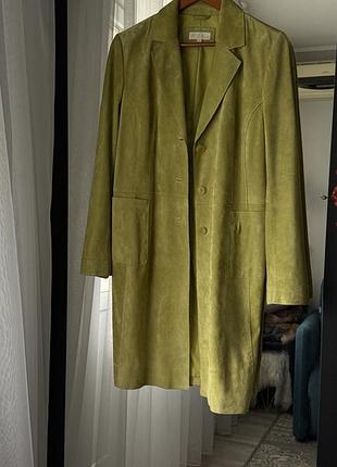 Плащ тренч піджак замшевий
