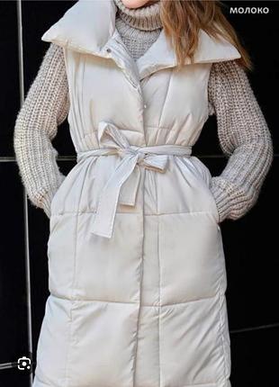 Удлиненный жилет/безрукавка еврозима