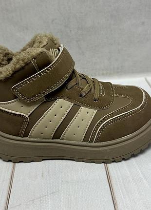 Зимние ботинки на овчине Tom.m коричневые 28-32