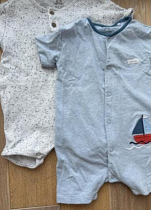 Next набір боді пісочників для хлопчика 74 см