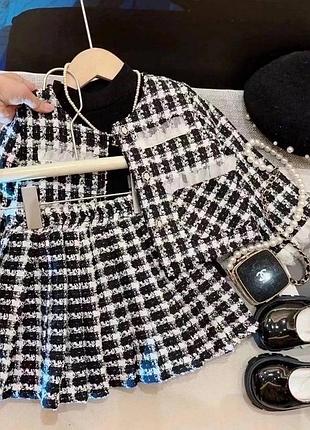 Костюм 106/1, р.90,100,110,120, черный/белый