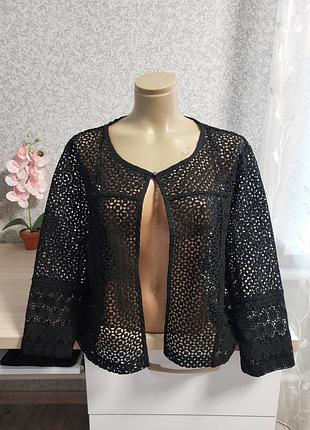 Чорна мереживна накидка з поліестру та котону f&f.