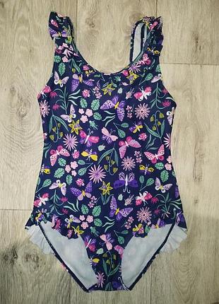Суцільний купальник 129/134, сдельный купальник для девочки 7-8 лет, брендовий купальник для басейну