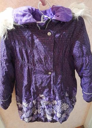 Зимове пальто lenne 116+6 та напівкомбінезон 122+6, на дівчинку.